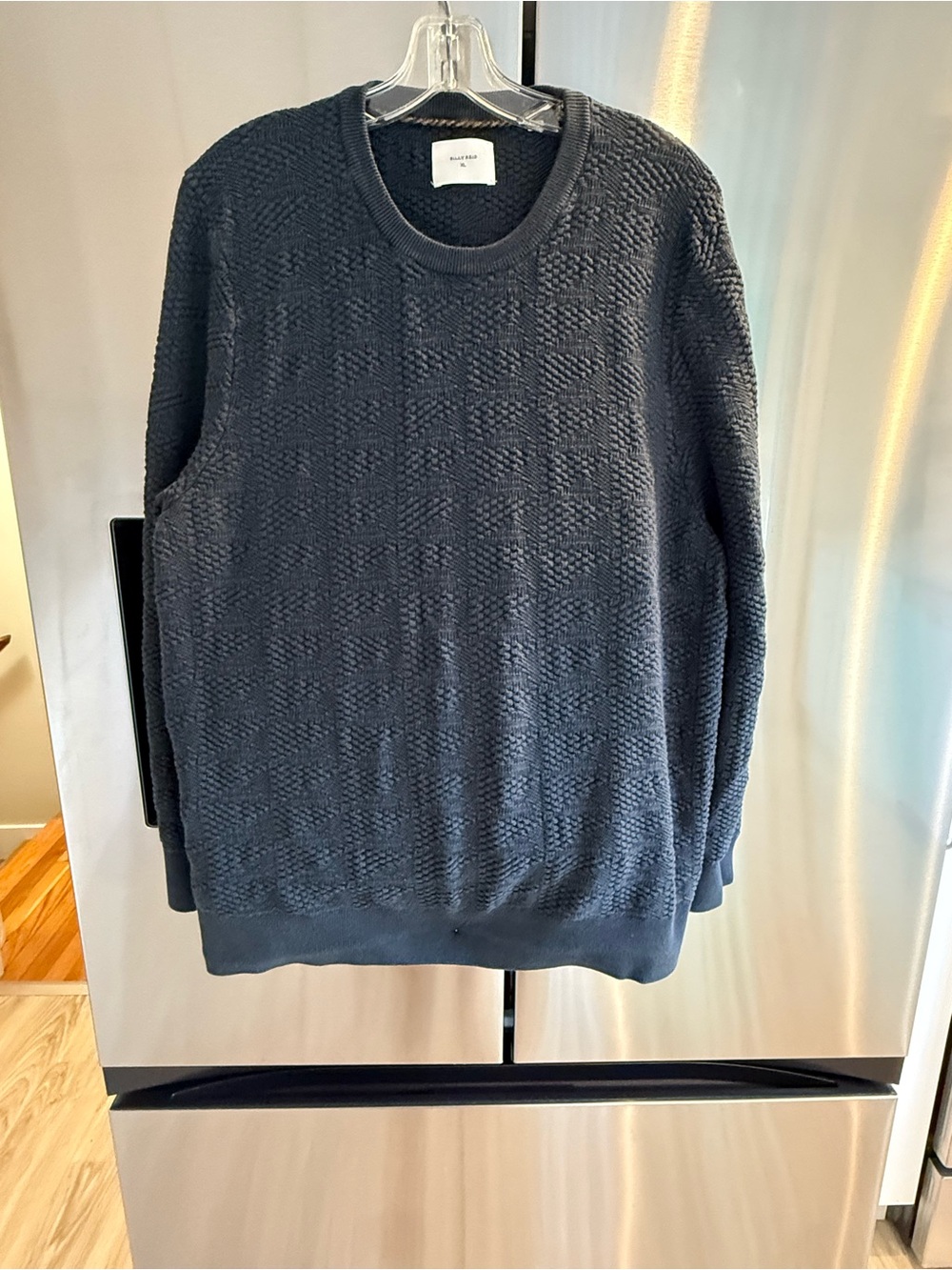 Billy Reid Textured Crewneck Sweater - Charcoal